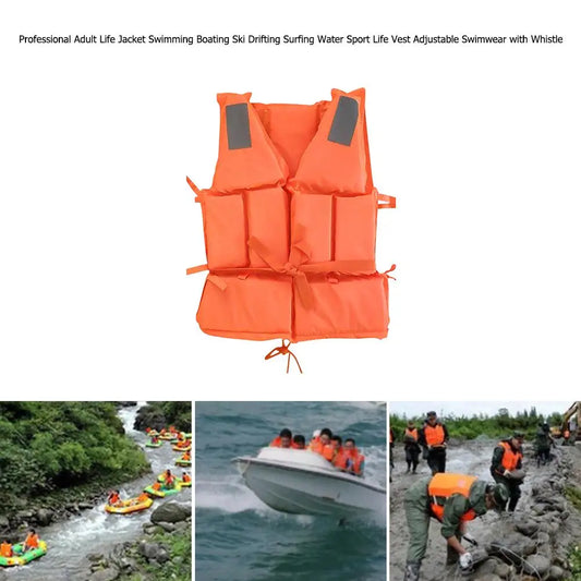 Outdoor Swimming Boating Drifting Life Vest Adjustable Life Jacket for Adults
