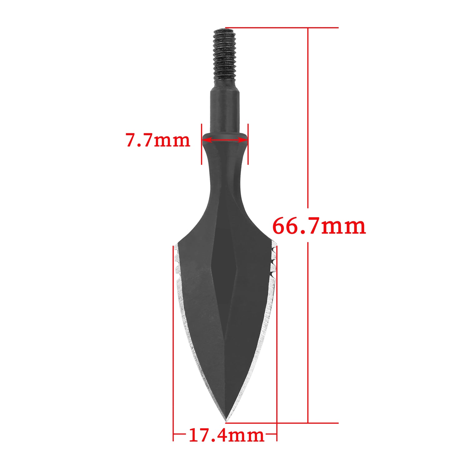 Hunting Arrowheads 6pcs Steel Broadheads 8/32 Standard Thread Screw-in Arrow Points for Recurve Compound Bow Archery Shooting Target Practice Outdoor Hunting Durable High-Penetration Accessories