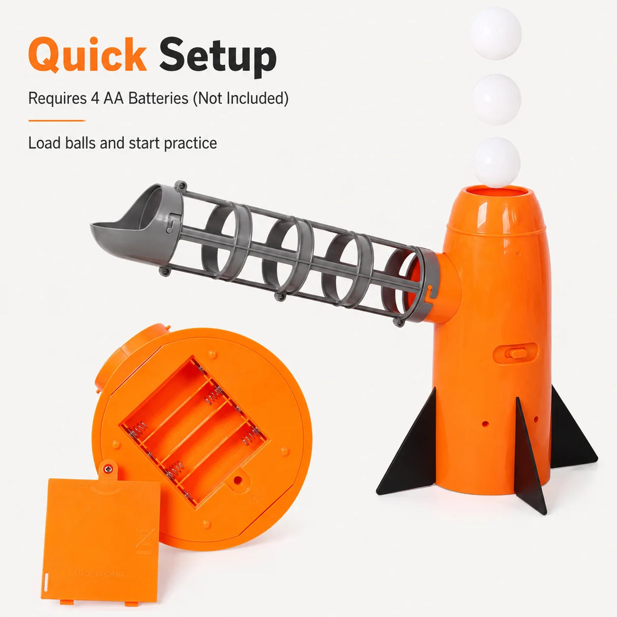 1 Launcher 5 Balls 1 Bat Automatic Baseball Pitching Machine for Kids Backyard Batting Trainer Beginner Hitting Practice Toy