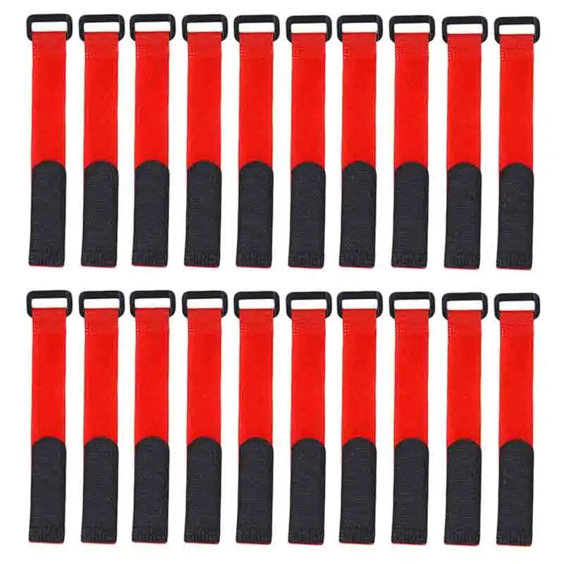 10pcs/set Reusable Fishing Rod Tie Holder Strap Suspenders Fastener Hook Loop Cable Cord Tie Belt Fishing Tackle Box Accessories