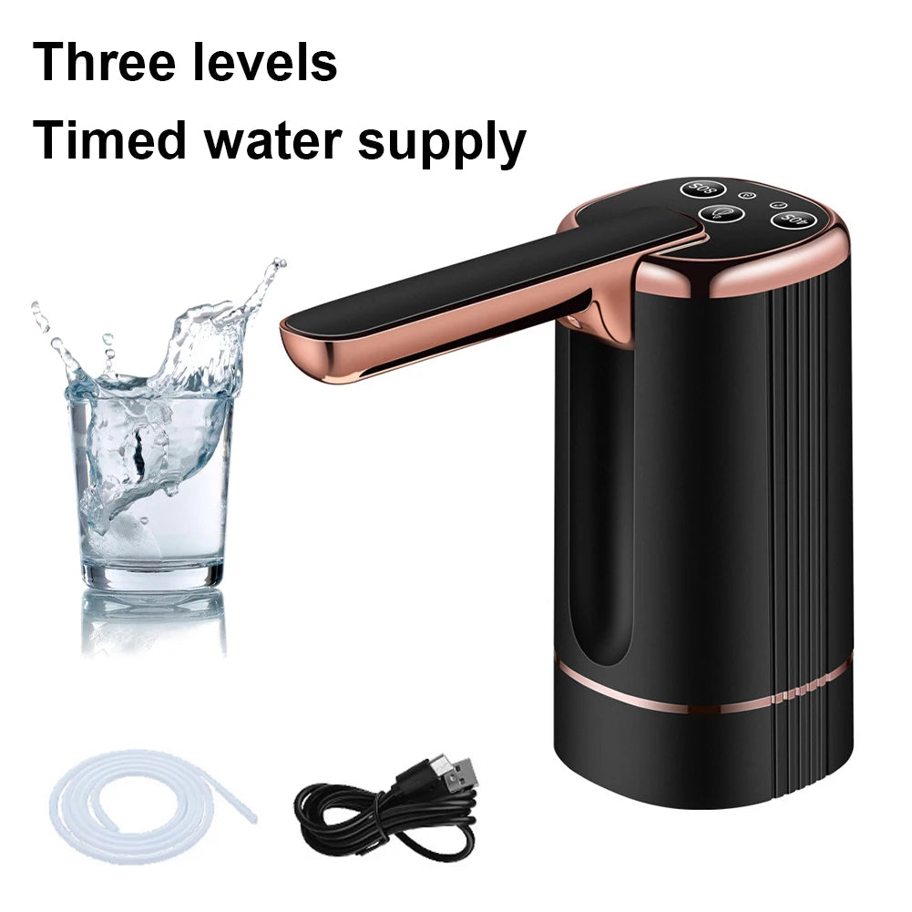 Electric Drinking Water Pump Digital Display Automatic Water Pump USB Charging for Universal 3 4 and 5 Gallon