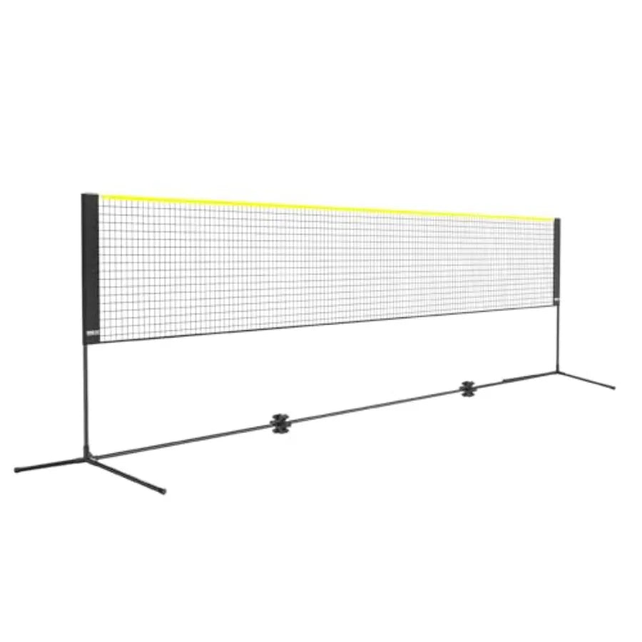 Badminton Net, Height Adjustable Volleyball Net, Wide Foldable Pickleball Net, Portable Easy Setup Tennis Net Set with Poles, S