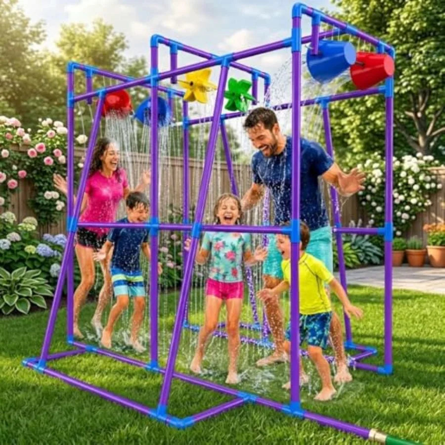 PUDDLE SPLASHERS Outdoor Water Play for,Backyard Waterpark Sprinkler Summer Toy, Fun Outside Play Structure for with Sprinkler,