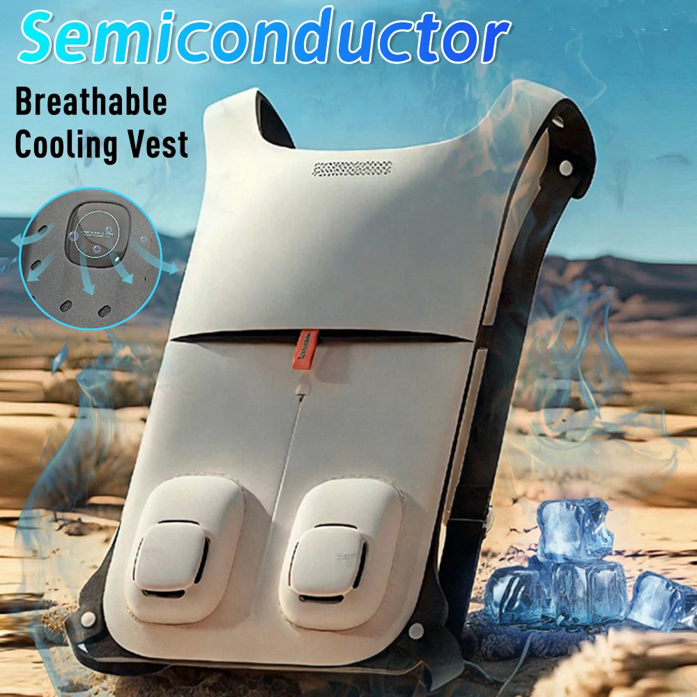 Summer Cooling Vest Semiconductor Refrigeration Cooling Air Conditioner Clothing Outdoor Work Circulating Ice Clothes Waterproof