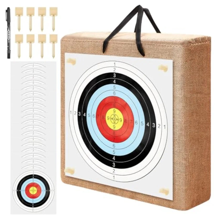 20 Inch Adult Backyard Straw Archery Target for Recurve Compound or Longbow 20 Pcs Paper Arrow Targets Traditional Bow Arrow Ta
