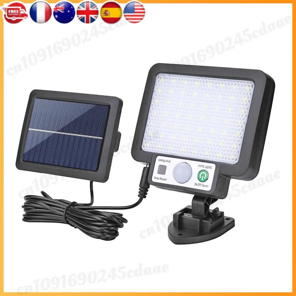 Outdoor Street Lighting Modern Fixture Solar LED/COB Lights with Remote Control Motion-Sensor Human Body Infrared Porch Lamp