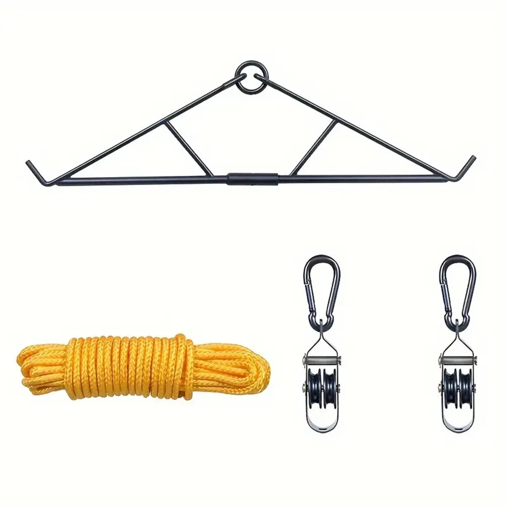 700LB Capacity Elk Hoist Pulley Lift System W/Gambrel Deer Hunting Game Hoist Pulley Lift System Hunting Accessories Gift Set