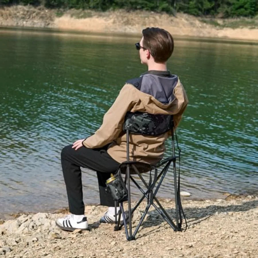 Portable Fishing Chairs Outdoor Folding Stool for Adults Portable Camping Chair for Ice FishingHunting Lawn Patio Garden 300LBS