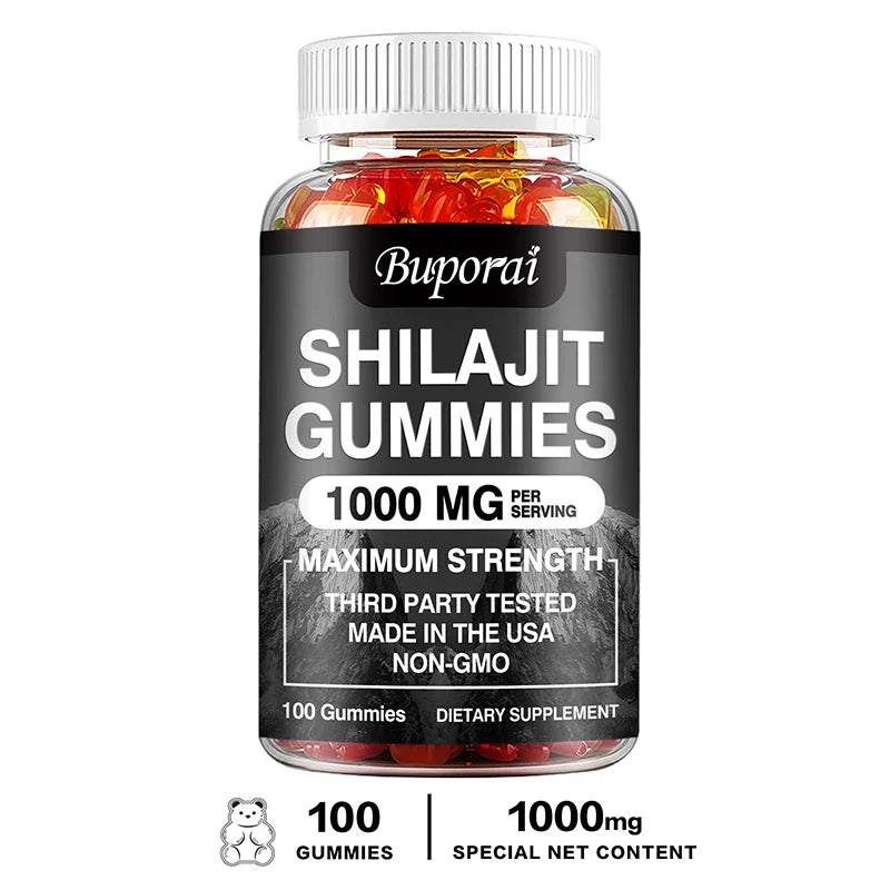 Shilajit Gummies - Energy Level, Memory and Focus Support Relieve Stress Overall Health