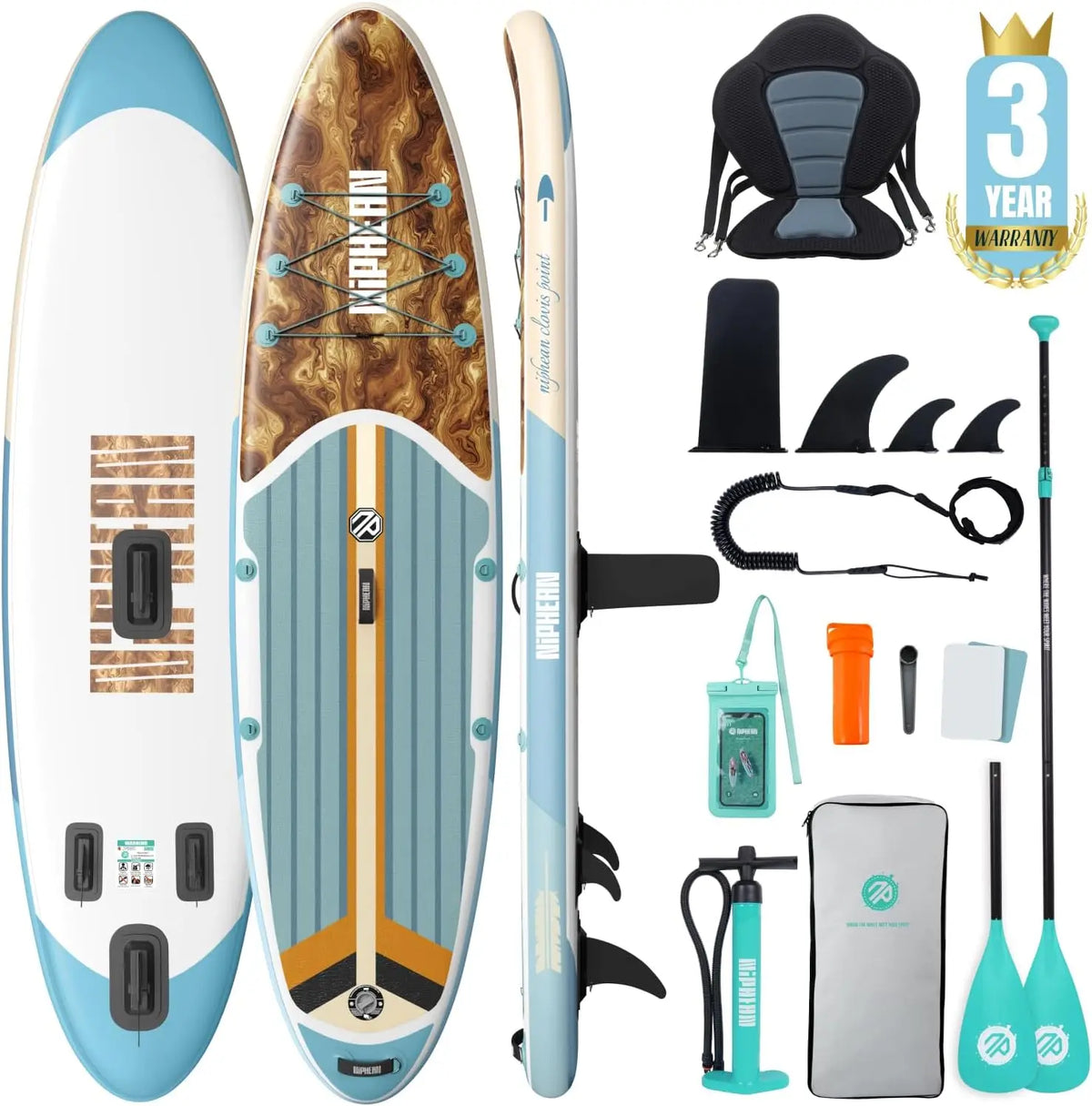 Inflatable Stand-Up Paddleboard Including SUP Accessories