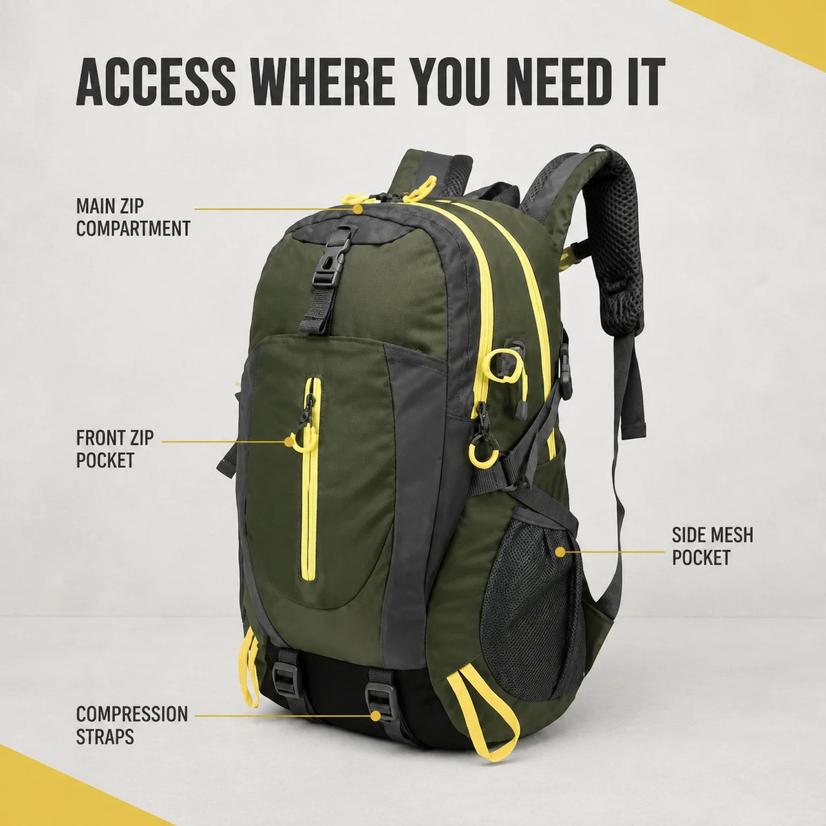 Robust Outdoor Travel Backpack Multi-Pocket Adjustable Hiking Backpack for Climbing Expeditions Must Have 2026