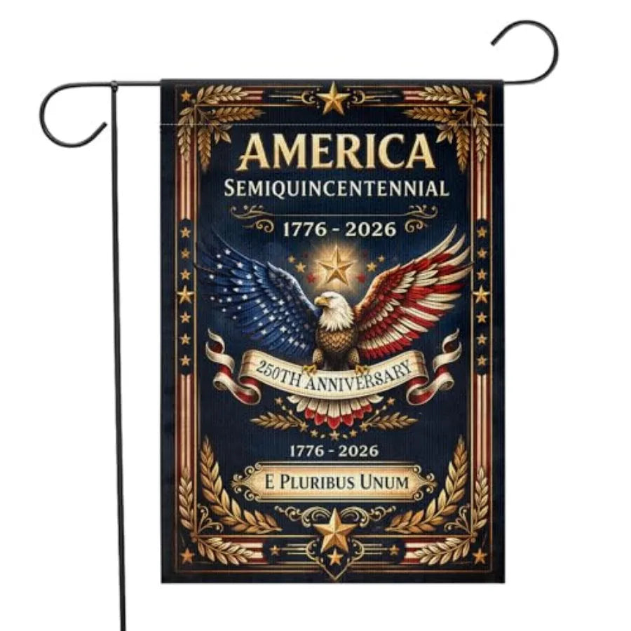 250 Anniversary USA Flag, 250th Anniversary America Garden Flag, 1776-2026 Yard Flags Outside 12x18 Inch Double Sided Outdoor B