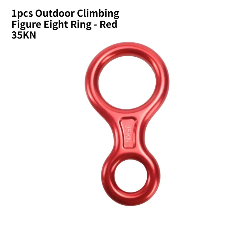 Outstanding Quality 35KN Aluminum Figure 8 Descender Rappel Device for Climbing Rescue Arborist Work 3500kg Capacity Multi-Color
