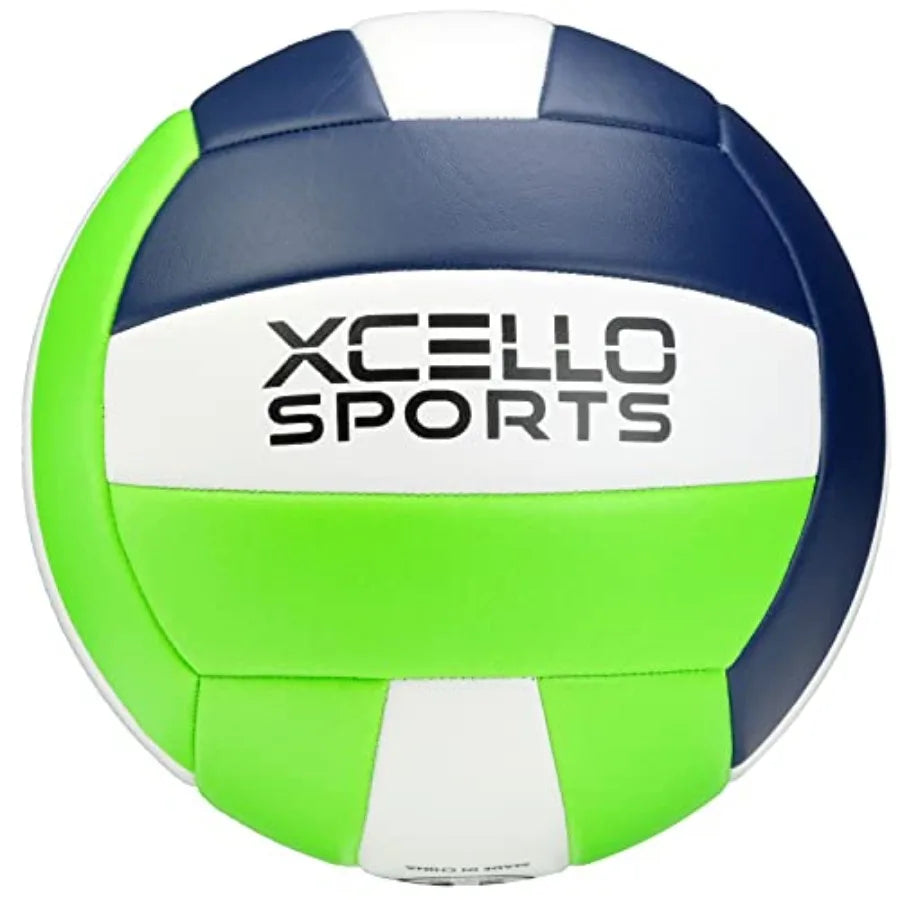 Volleyball Assorted Graphics with Pump Navy/Green/White Navy/Orange/White