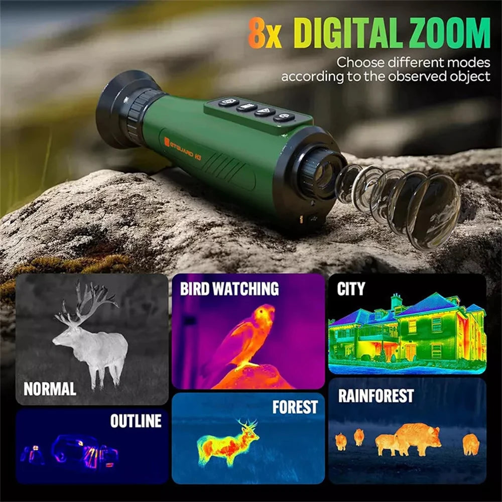 PL In Stock GTGUARD H3 Night Vision Goggles Thermal Imaging Monocular Telescope AI Super-resolution:384*288 HD Sensor Resolution