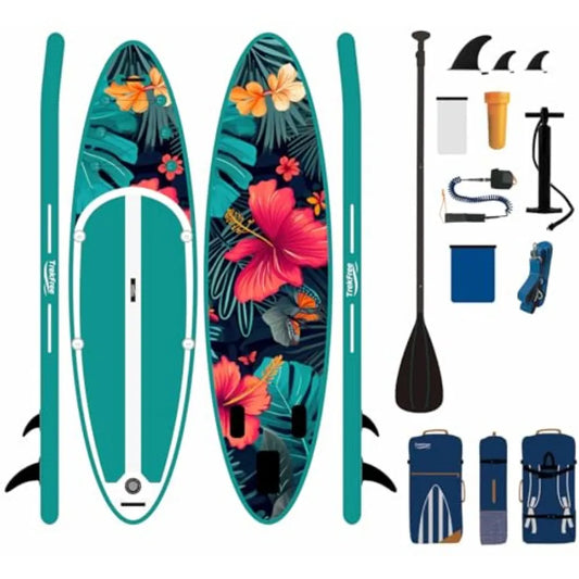 Inflatable Stand Up Paddle Board for outdoor water sports durable PVC material blue color ultra-lightweight and portable with h