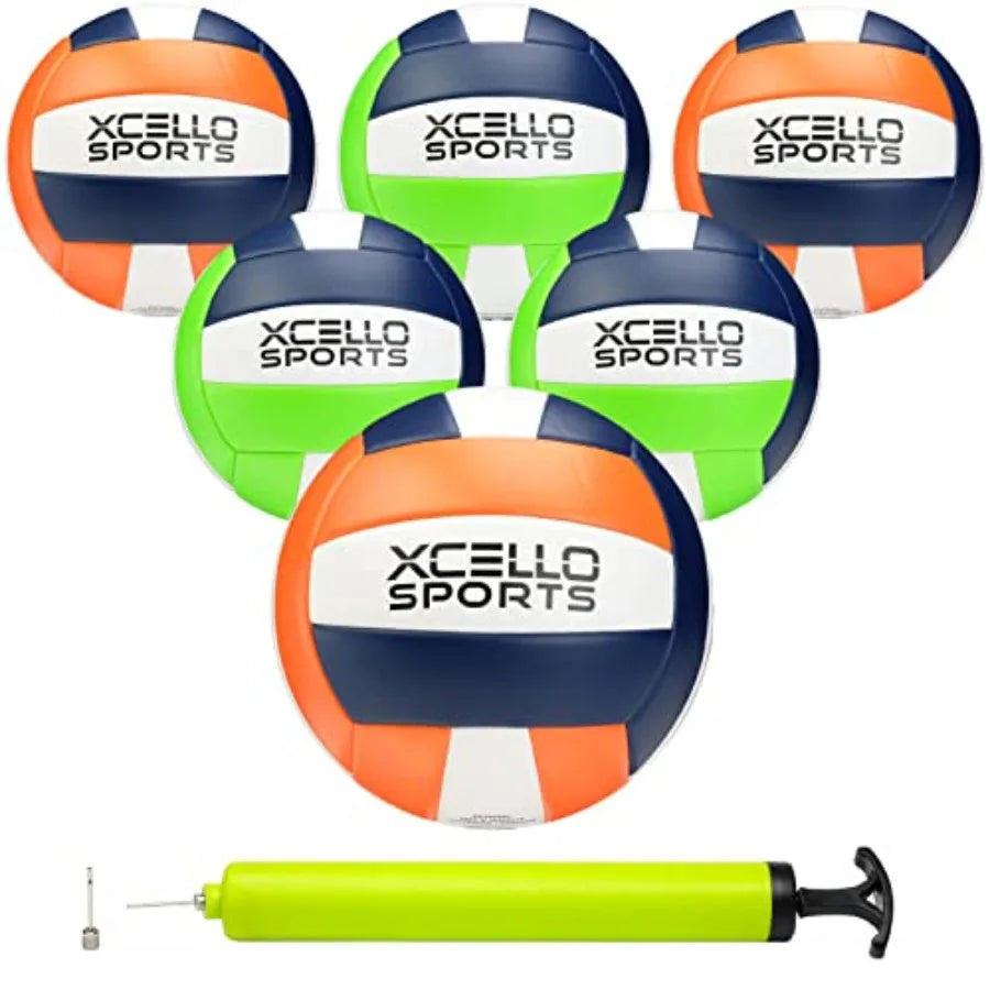 Volleyball Assorted Graphics with Pump Navy/Green/White Navy/Orange/White