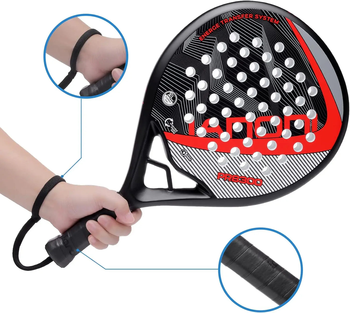 Carbon Fiber Padel Racket with EVA Memory Flex Foam Core for Enhanced Tennis Performance
