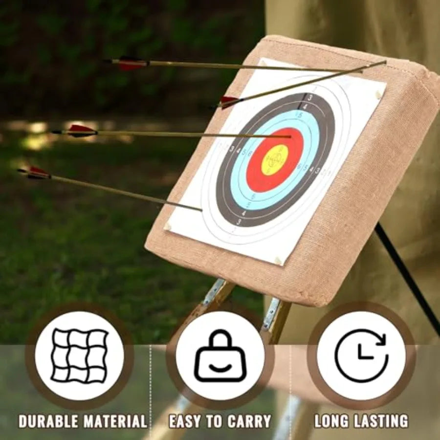 20 Inch Adult Backyard Straw Archery Target for Recurve Compound or Longbow 20 Pcs Paper Arrow Targets Traditional Bow Arrow Ta