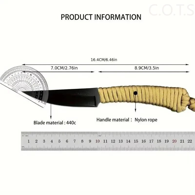SPEEDGOAT 2.0 Model Outdoor Fixed Blade Knives 440C Blade Nylon Rope Handle Outdoor Camping Fishing Cutter Multi-tool