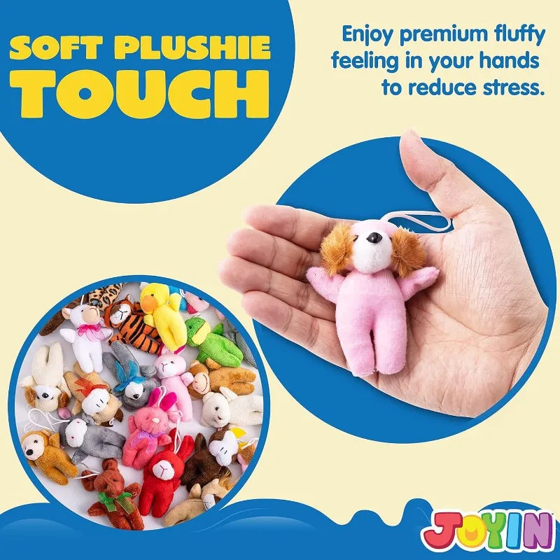 24 Pcs Mini Plush Toys Party Supplies Stuffed Animal Bulk Party Favors Presents Goodie Bag Fillers Easter Stuffed Animal Toys