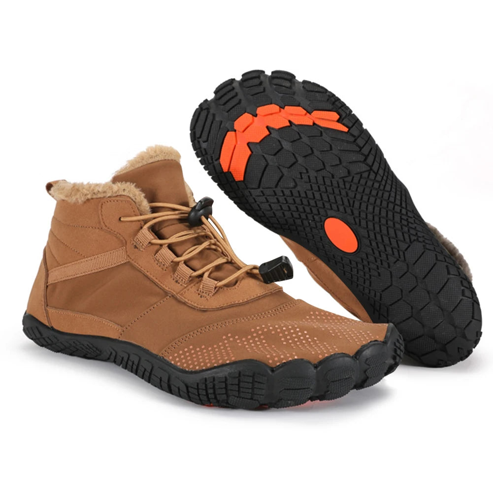 Women Men Winter Booties Warm Outdoor Work Shoes Anti-Slip Male Snow Boots Ankle Shoes for Trekking Climbing Working
