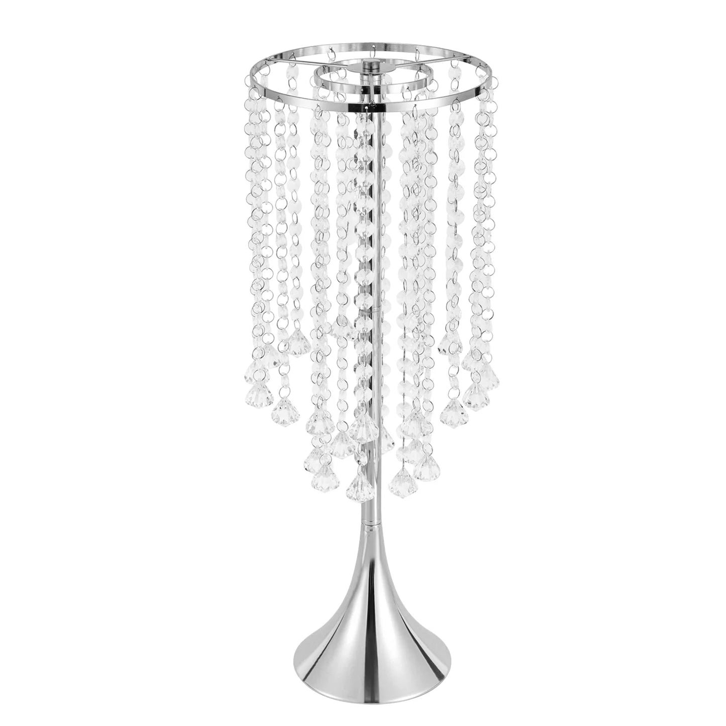 Wedding Centerpieces for Tables, 21.9 Inch Height Crystal Flower Stand, Vase Centerpiece Table Decorations with Crystal Bead