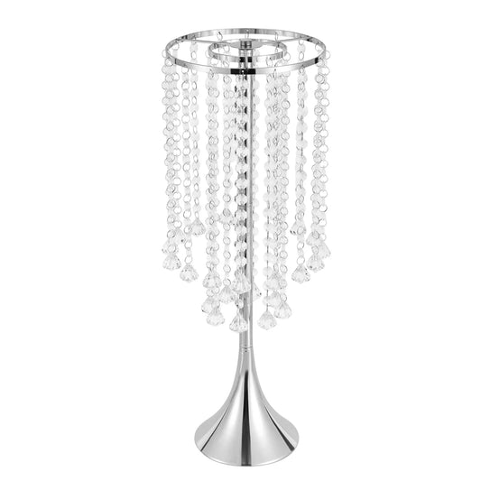 Wedding Centerpieces for Tables, 21.9 Inch Height Crystal Flower Stand, Vase Centerpiece Table Decorations with Crystal Bead
