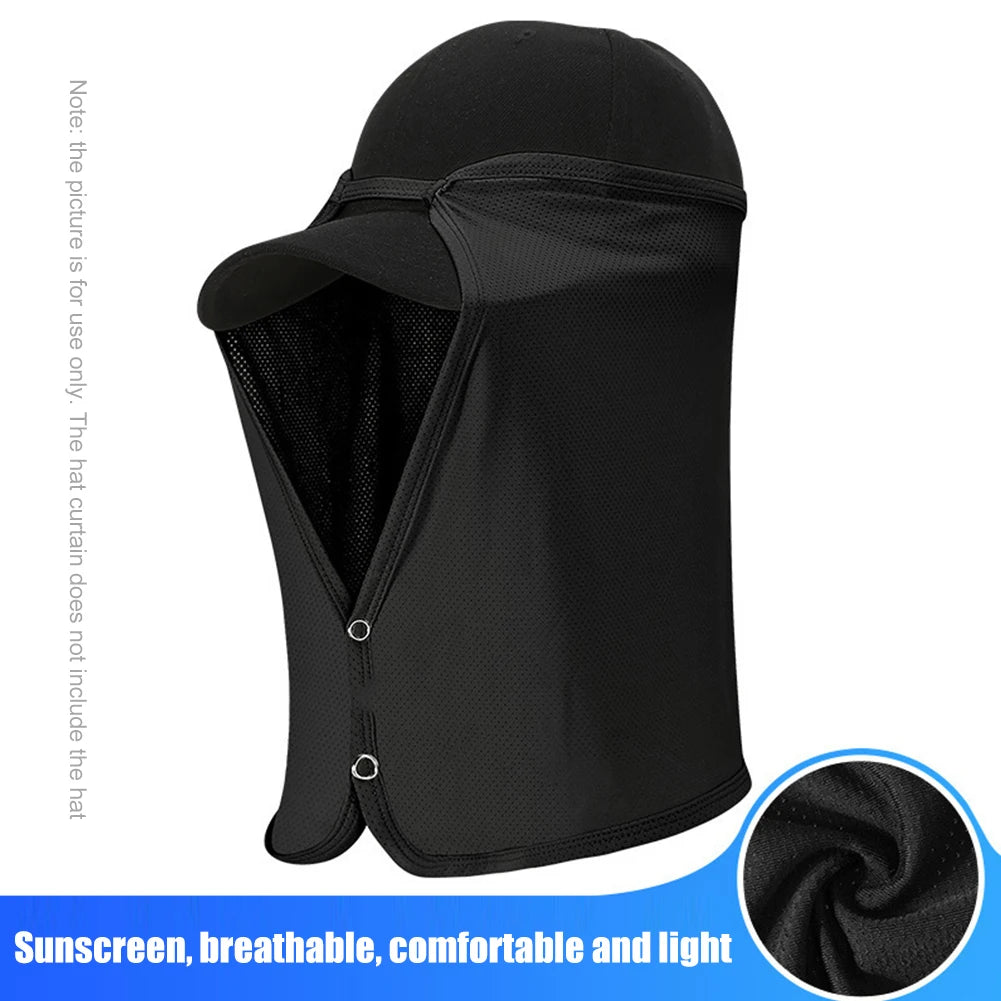 Outdoor Fishing Neck Flap Cap Ice Silk Quick Drying Breathable Sun Protection Neck Flap Cover Sun Cap Fishing Hat