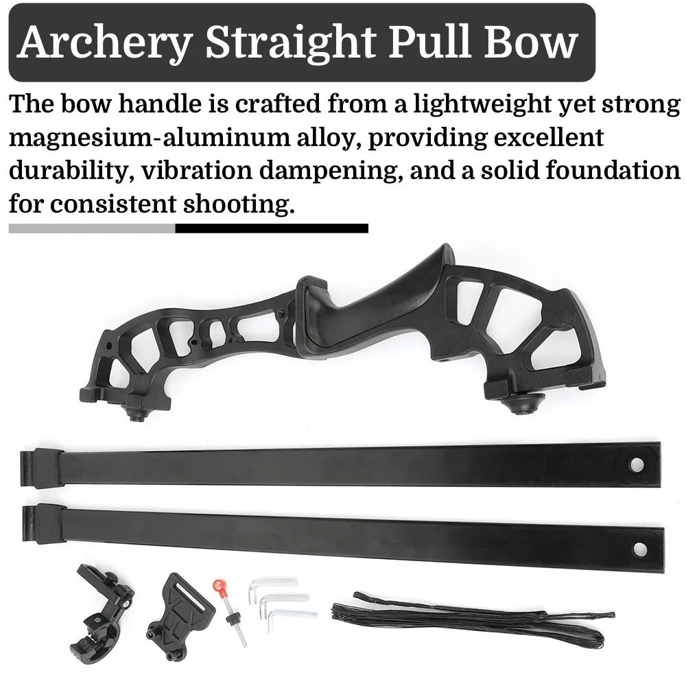 Archery Straight Pull Bow Set 40/50Lbs Takedown Recurve Bow Right Hand for Outdoor Shooting Hunting Target Practice Sports Accessories