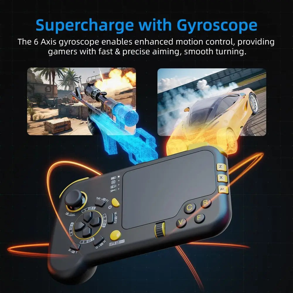 2.4G Wireless Gaming Controller with Gyro, Touchpad, Keyboard, and Mouse for Xbox Series X|S, One, PS5, PS4, Steam, PC Windows 1