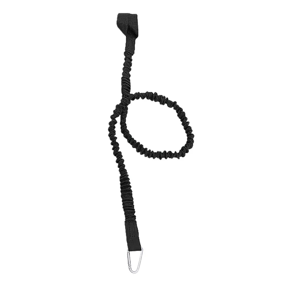 Elastic Kayak Paddle Leash Nylon Heavy Duty Adjustable Coiled Lanyard Tie Rope with Safety Hooks Boats Accessories