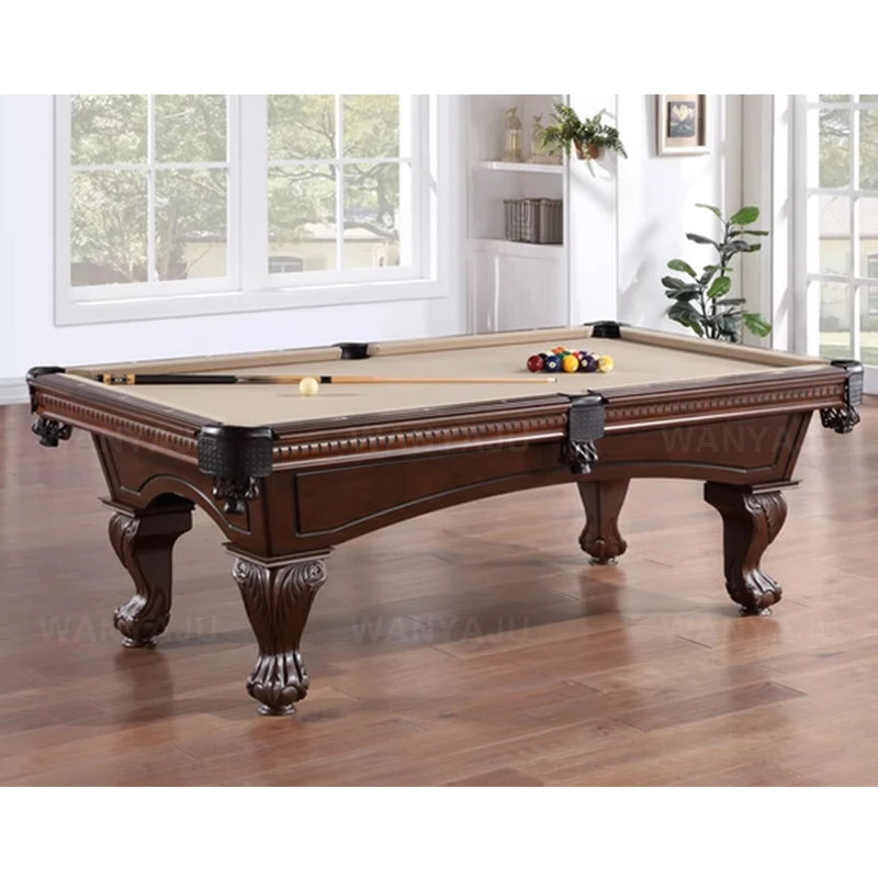 Premium Custom-Made Slate Carving Pool Tables 7FT 8FT 9FT American Style Claw Billiard Table for Sale
