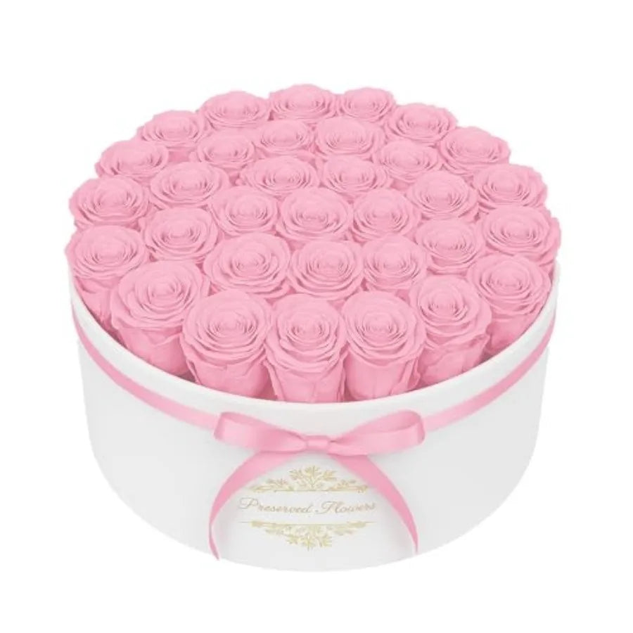 Forever Flowers in a Luxury Suede Box Preserved Birthday Gifts for Women Romantic Anniversary Valentines Day Gifts for Girlfrie