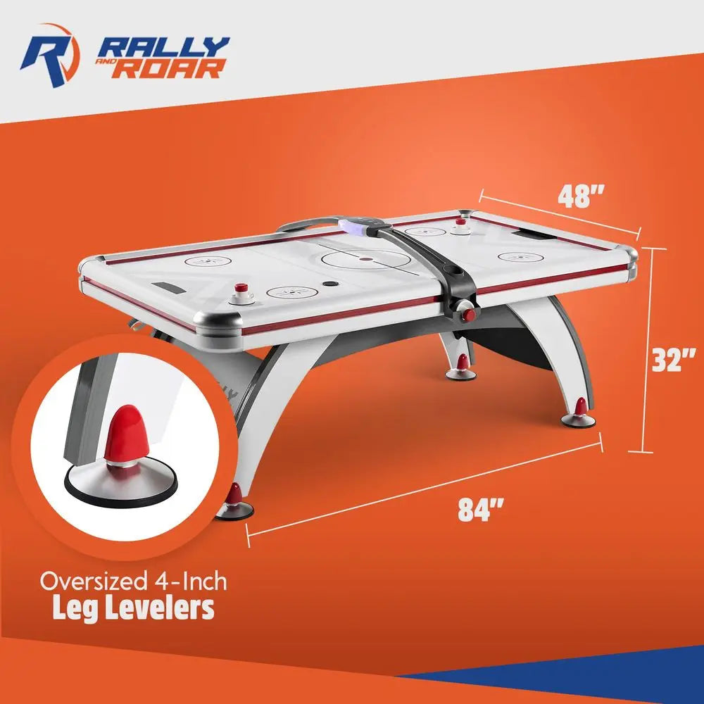 54 Air Hockey Table w Folding Steel Legs amp Optional LED Lights Powerful Motor, Smooth Surface, Very Sturdy Perfect for Kids a