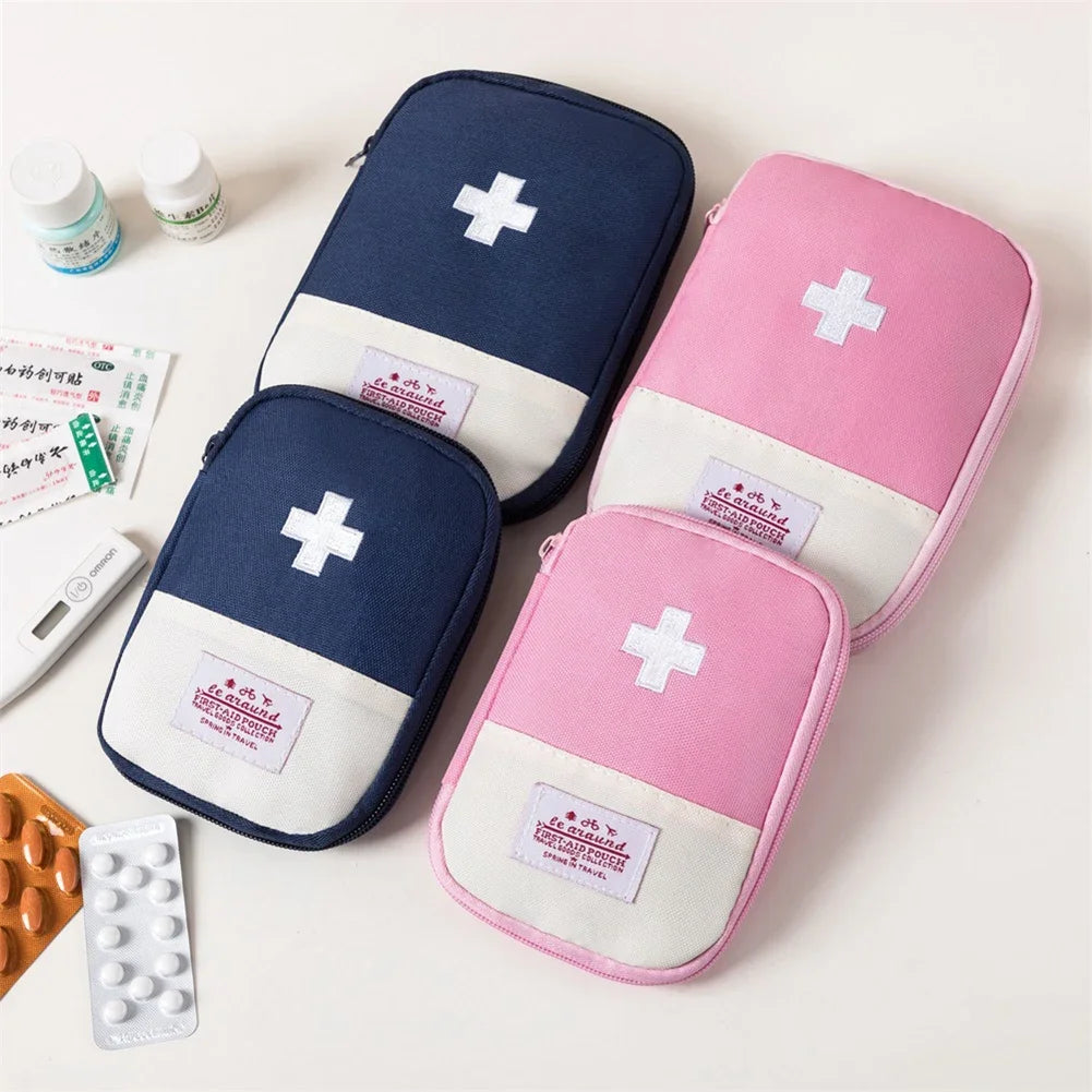 Mini First Aid Bag Empty Small Emergency Medicine Storage Bag First Aid Kit Bag for Outdoor Camping Hiking Home Travel Emergency