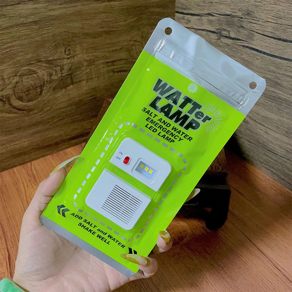 LED Outdoor Camping Lamp Reusable Portable Salt Water Emergency Lamp Travel Supplies for Night Fishing Equipment