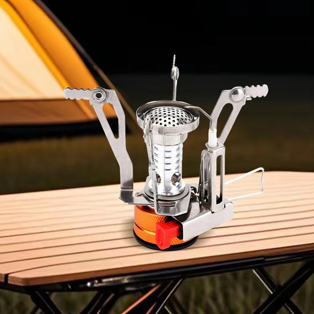 3000W Camping One-piece Gas Stove with Piezo Ignition Foldable Cooking Stove Tourist Camping Burners for Camping Hiking