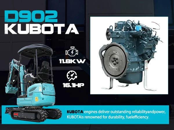 2.5Ton Mini Excavator 16 HP Kubota Engine,Telescopic Tracks & Swing Boom and Hydraulic Thumb,EPA Certified for Farm Construction