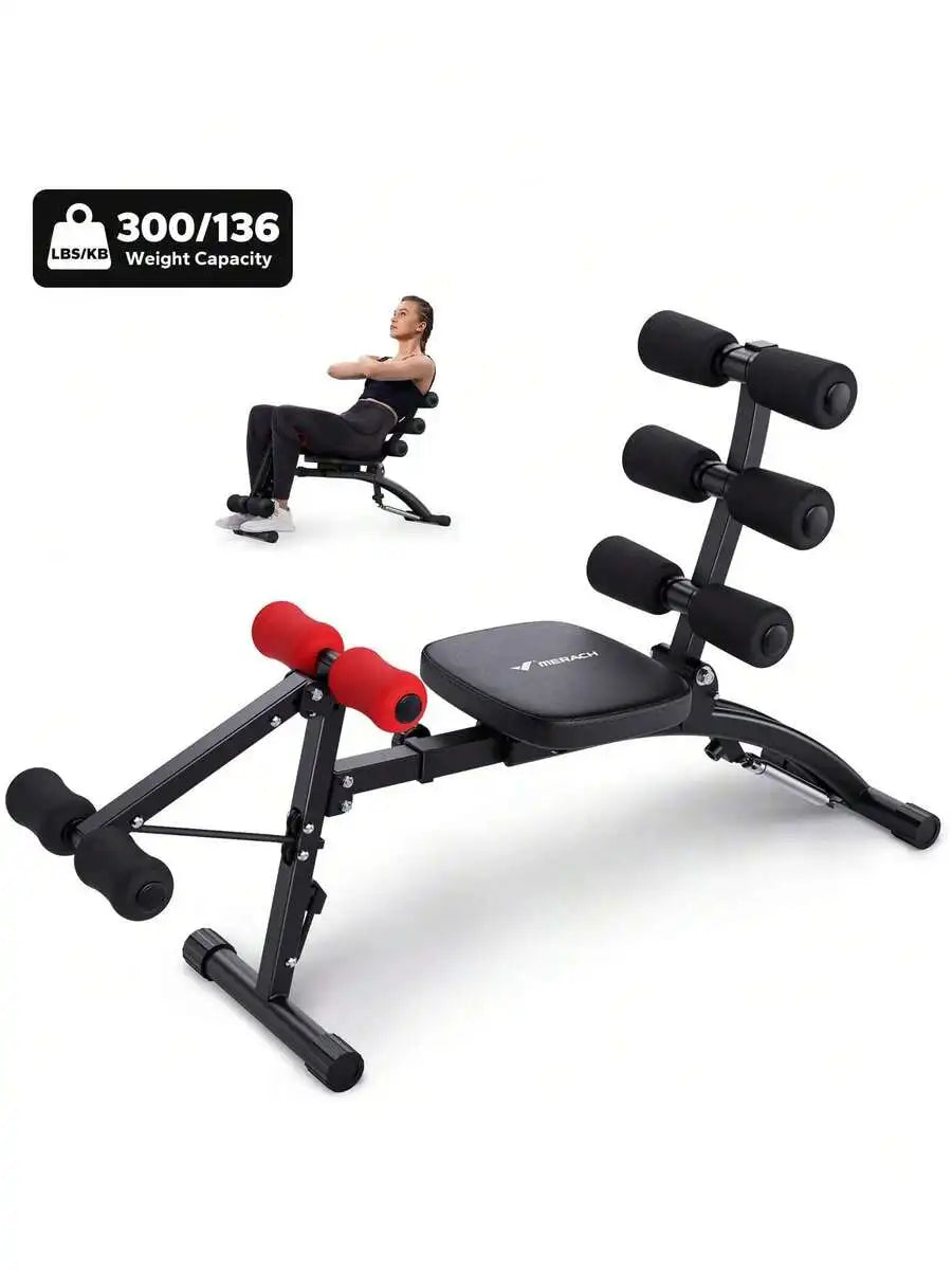 Workout Bench For Home Gym, Ab Machine Exercise Equipment, Multi-Functional Adjustable Ab Trainer, Sit Up Machine For Abdominal, Exercise Chair For Full Body Workout