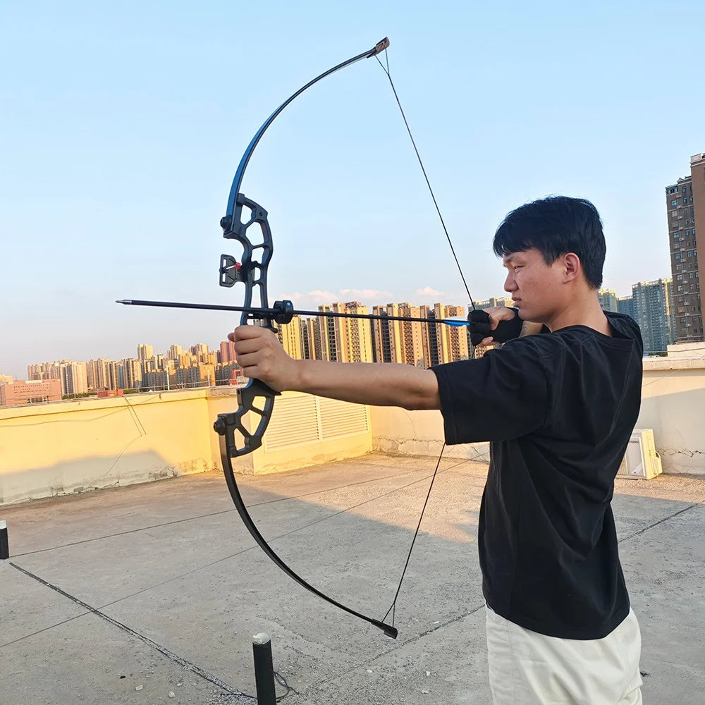 Straight Pull Bow Set 40/50Lbs Takedown Recurve Bow Right Hand for Archery Outdoor Shooting Target Practice Hunting Beginner Adults