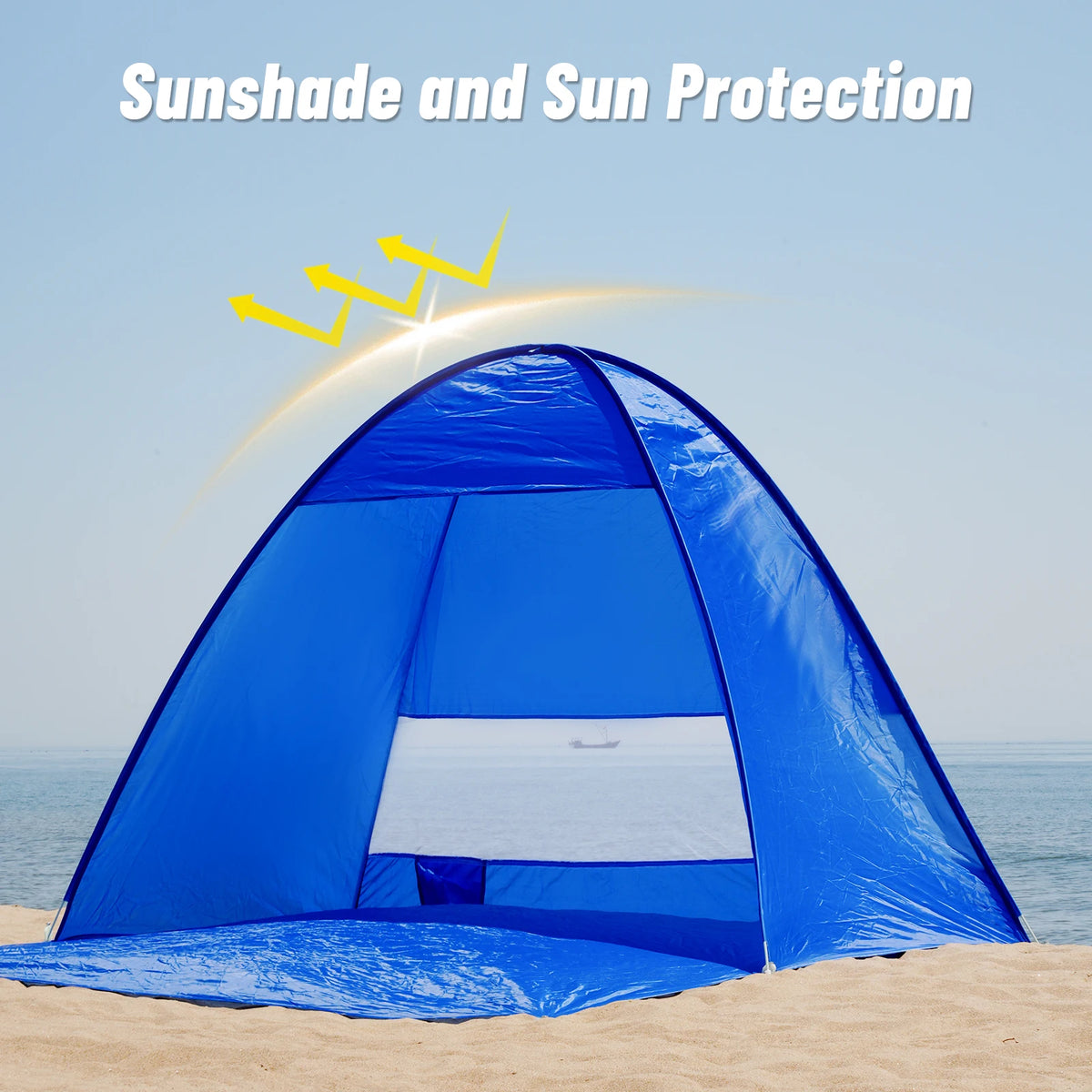 Beach Camping Tent Auto Open - UPF 50+ Sun Protection, Ultra-Light Portable Sun Shelter & Changing Room for Seaside