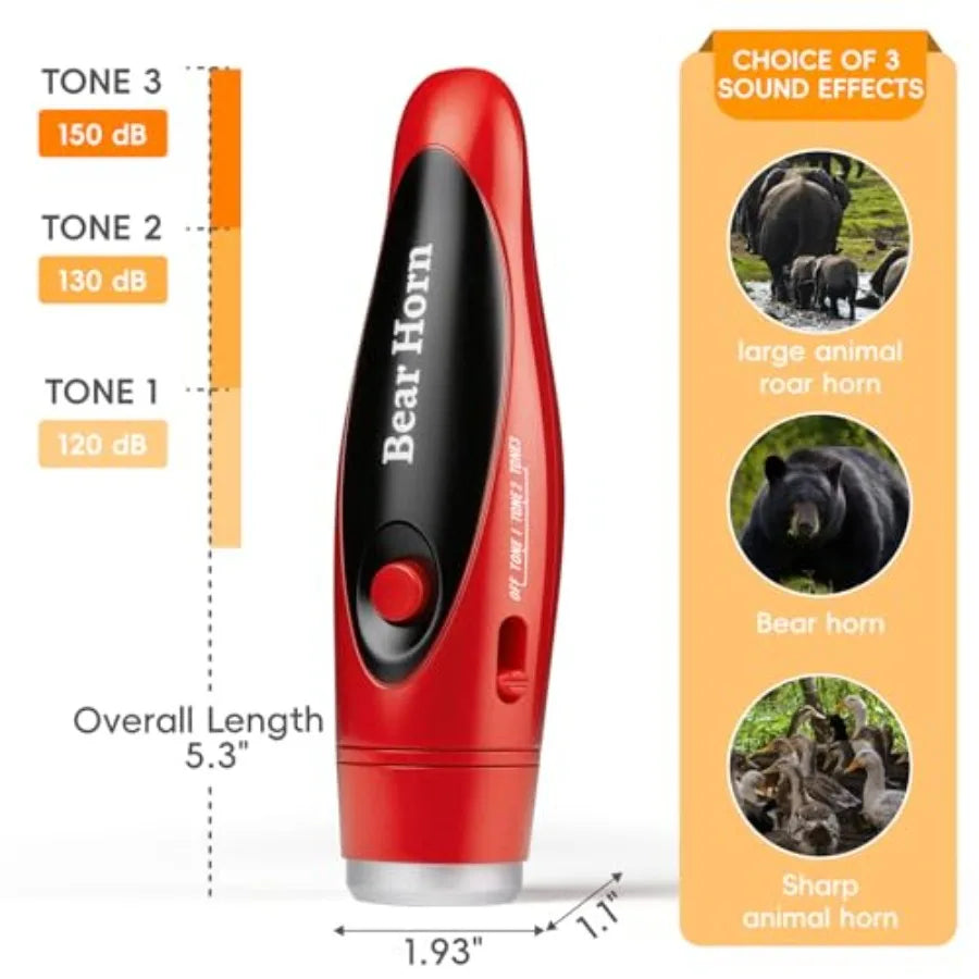 Loud Set to Scare Bears, Hiking Essentials for Women, Emergency Whistle and s for Hiking, Camping, Biking, Solid Brass Bear Det