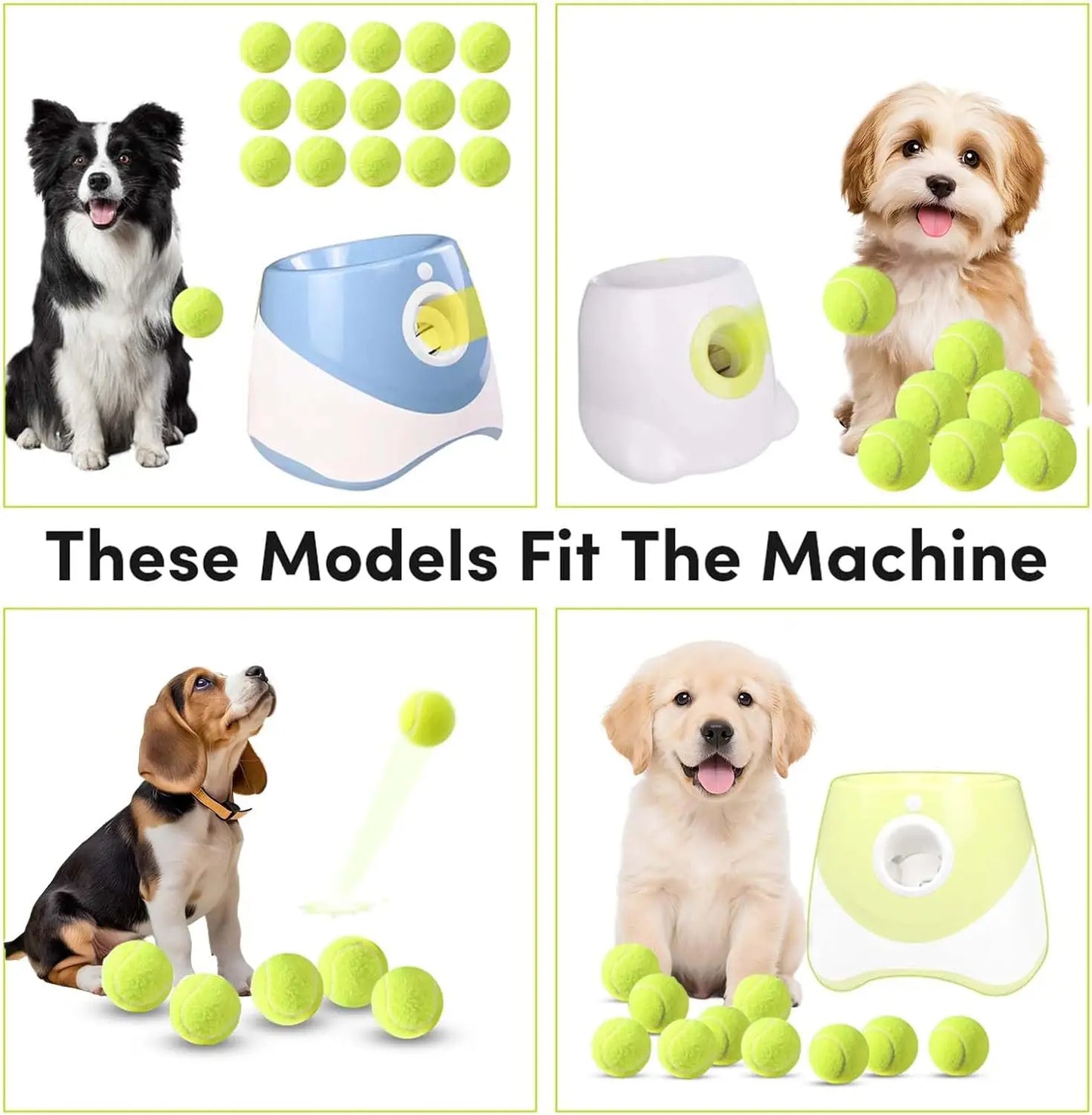 9 Pack Mini Tennis Balls for Small Dogs, Interactive Toys for Fetch Training & Exercise