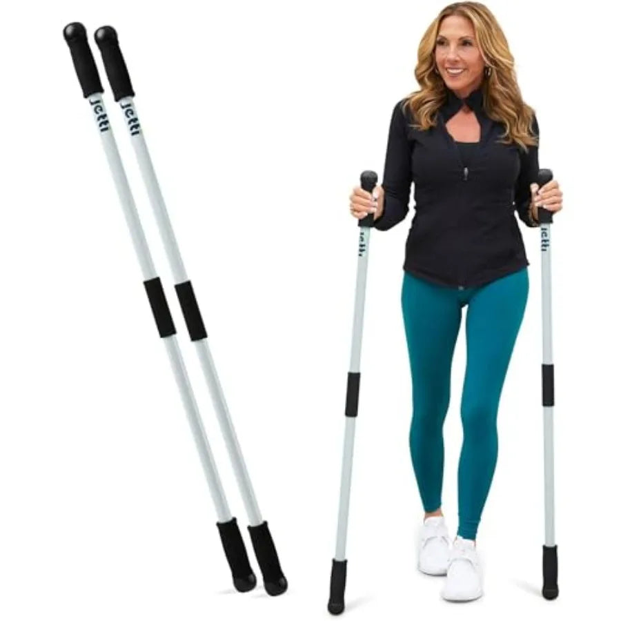 Weighted Walking Sticks for Seniors, Women and Men 1.2lb Each Ergonomic Hiking Poles for Balance, Posture and Stability Durable