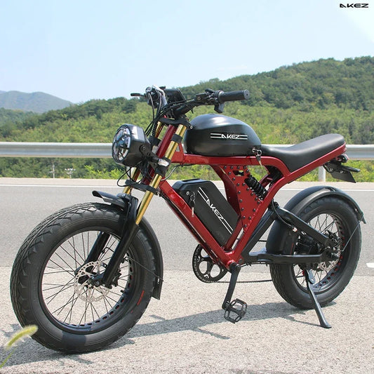 US Warehouse AKEZ 1500W 52V 55Ah Electric Bike, Aluminum Alloy Adult E-Bike, Wholesale Supply