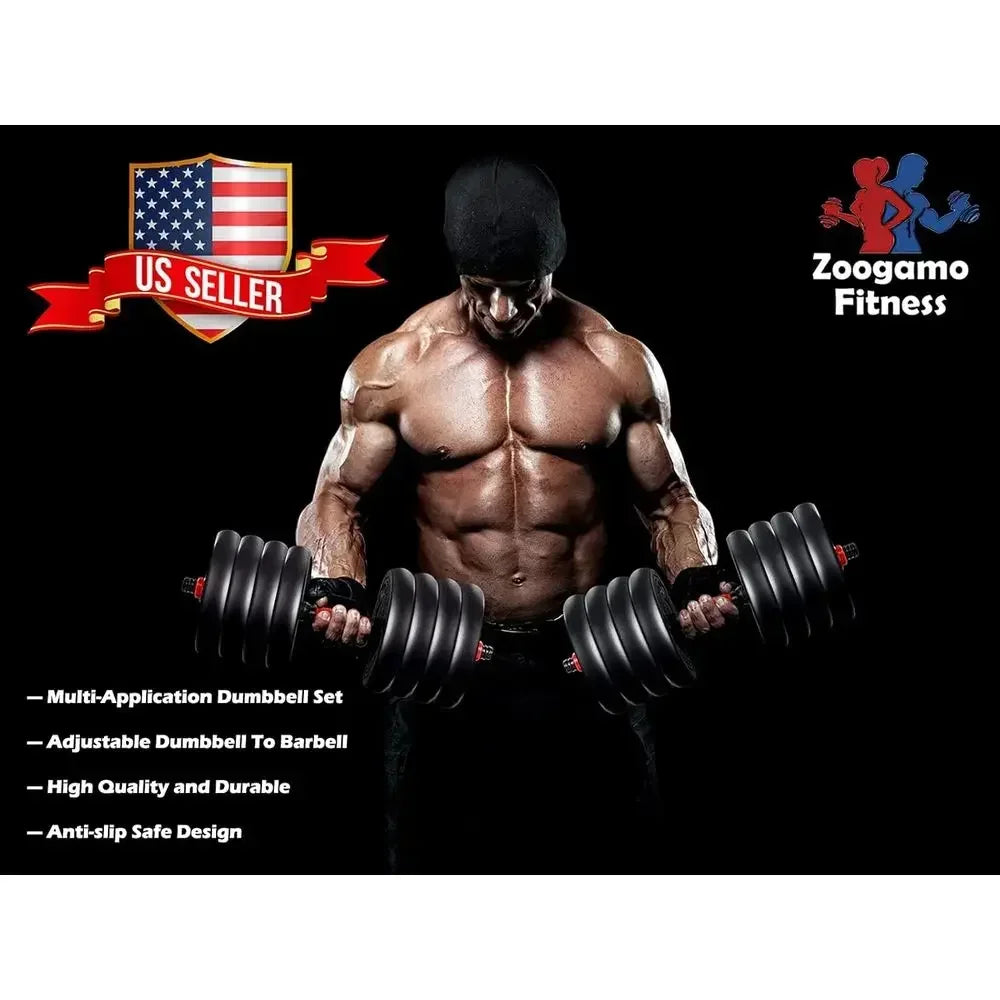 88-110 Lbs Adjustable Dumbbells Set with Contoured Rod, Ab Roller, and Home Gym Workout Equipment