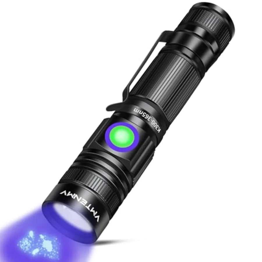 UV Flashlight Black Light USB Rechargeable 365nm Blacklight Mini, Woods lamp Portable Handheld Powerful LED Ultraviolet Lights