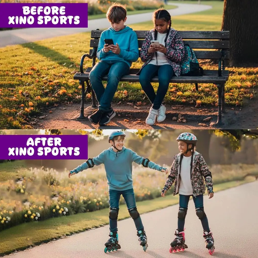 Adjustable Kids Inline Skates with LED Light-Up Wheels for Indoor and Outdoor Fun