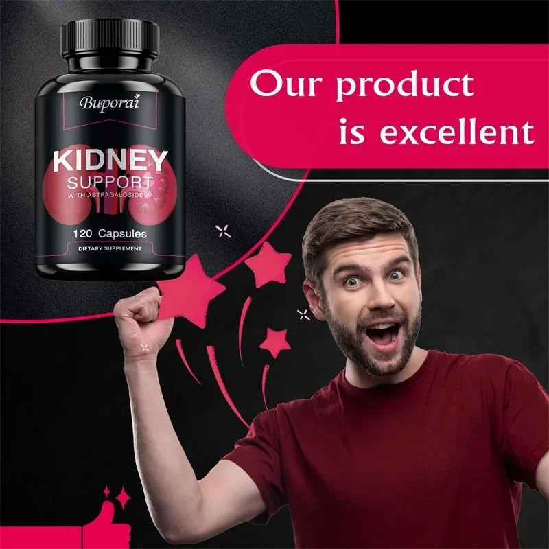 Kidney Support - Helps Promote Kidney Cleansing and Detoxification, Improve Urinary Tract Health - 120 Capsules